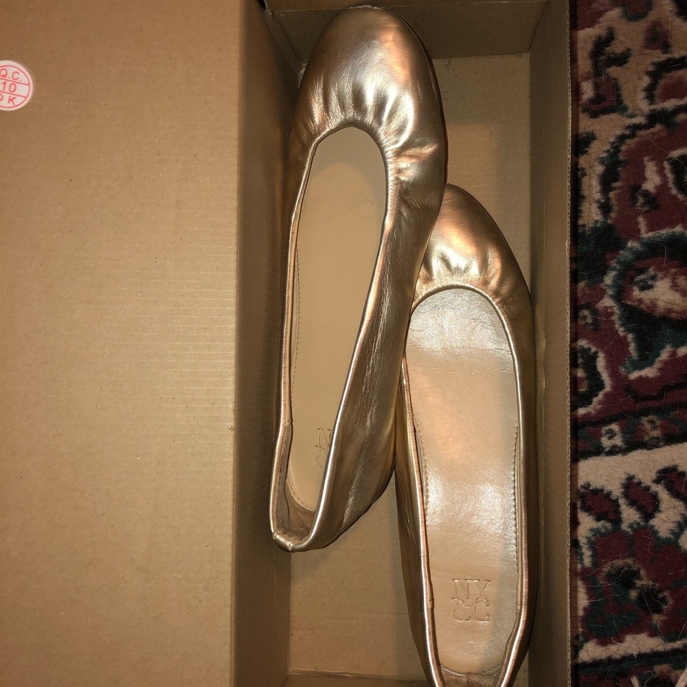 Gold Metallic Flats